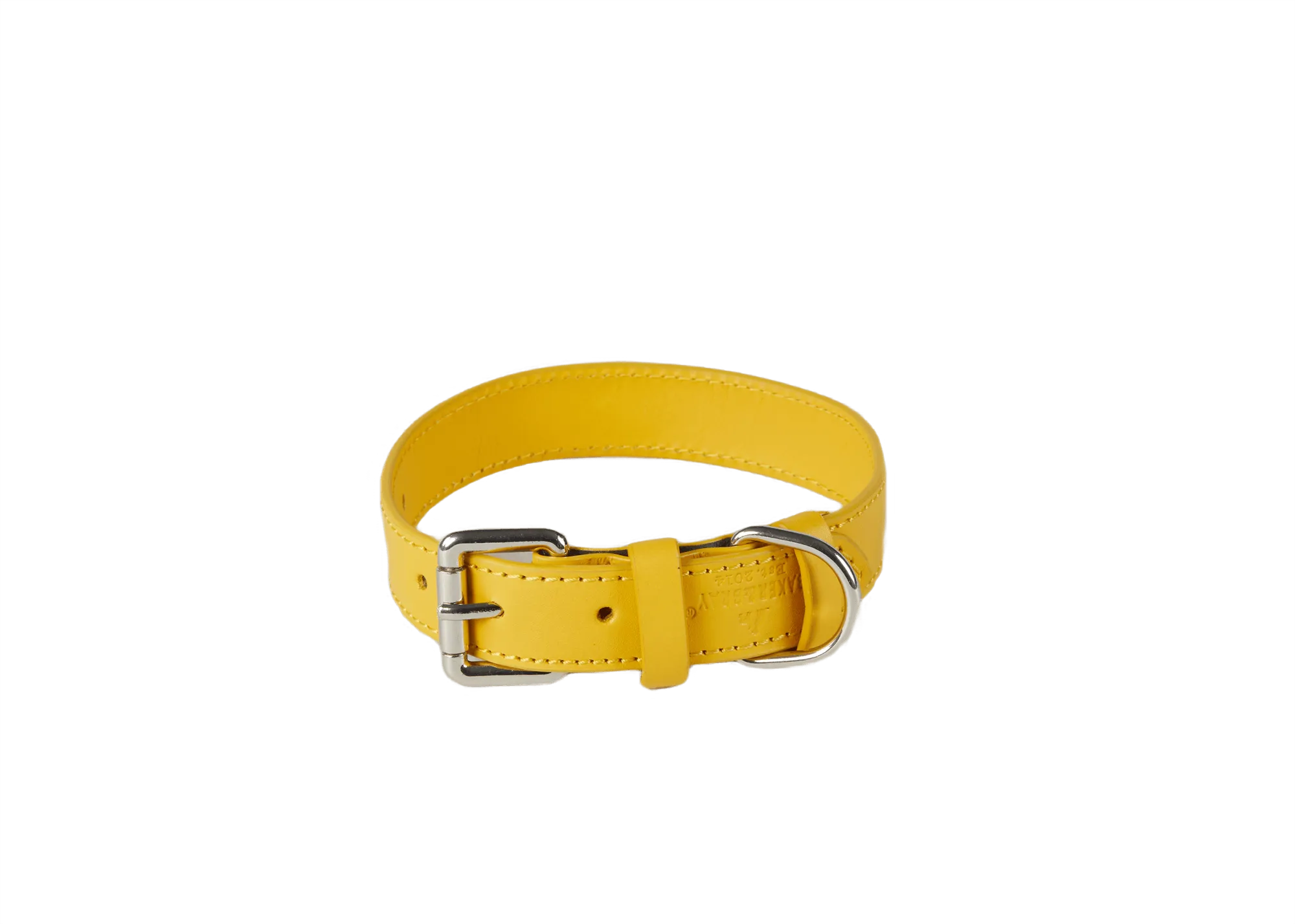 Barker & Bray Sustainable Leather Dog Collar | Lemon