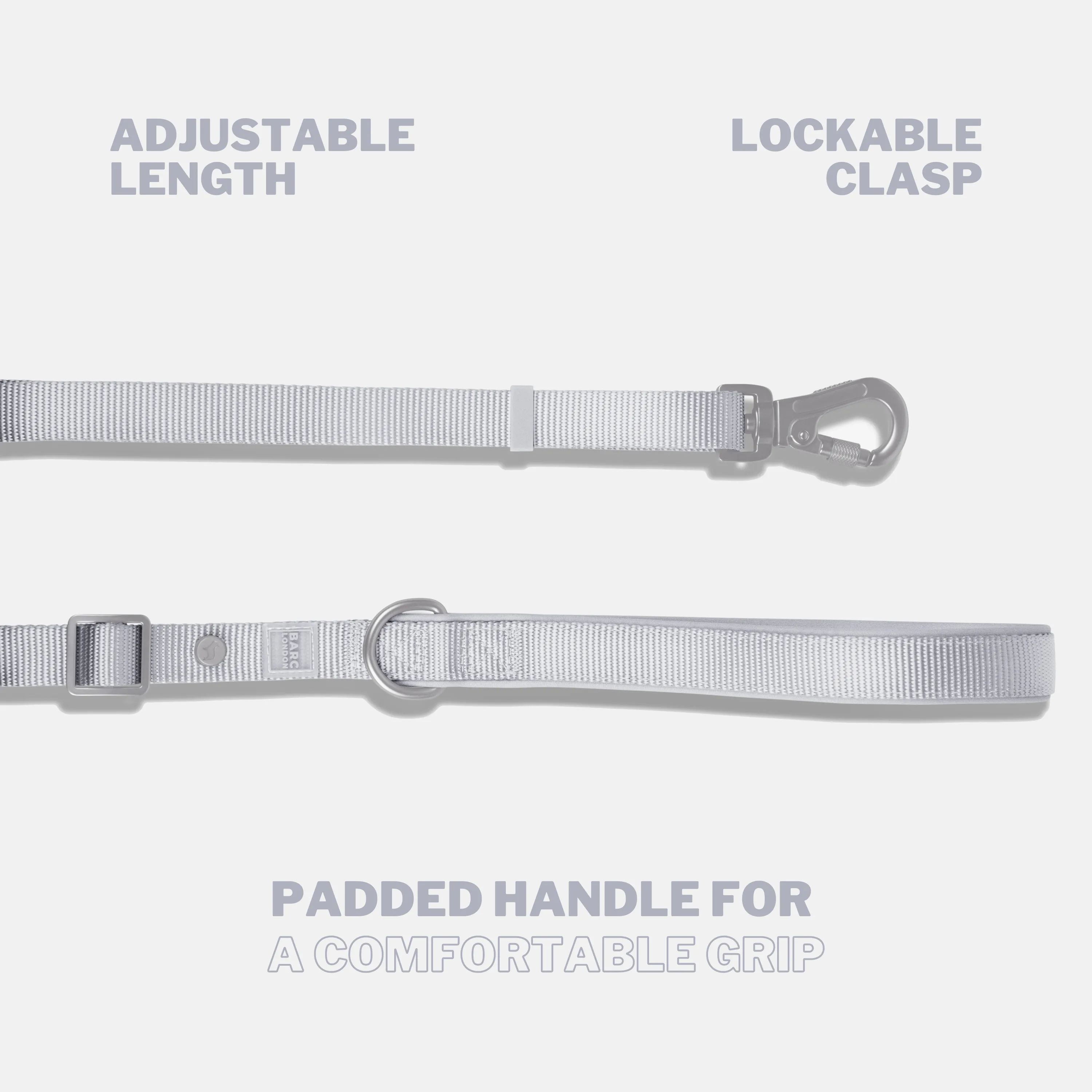 Essential Nylon Adjustable Lead | Frosted Blue