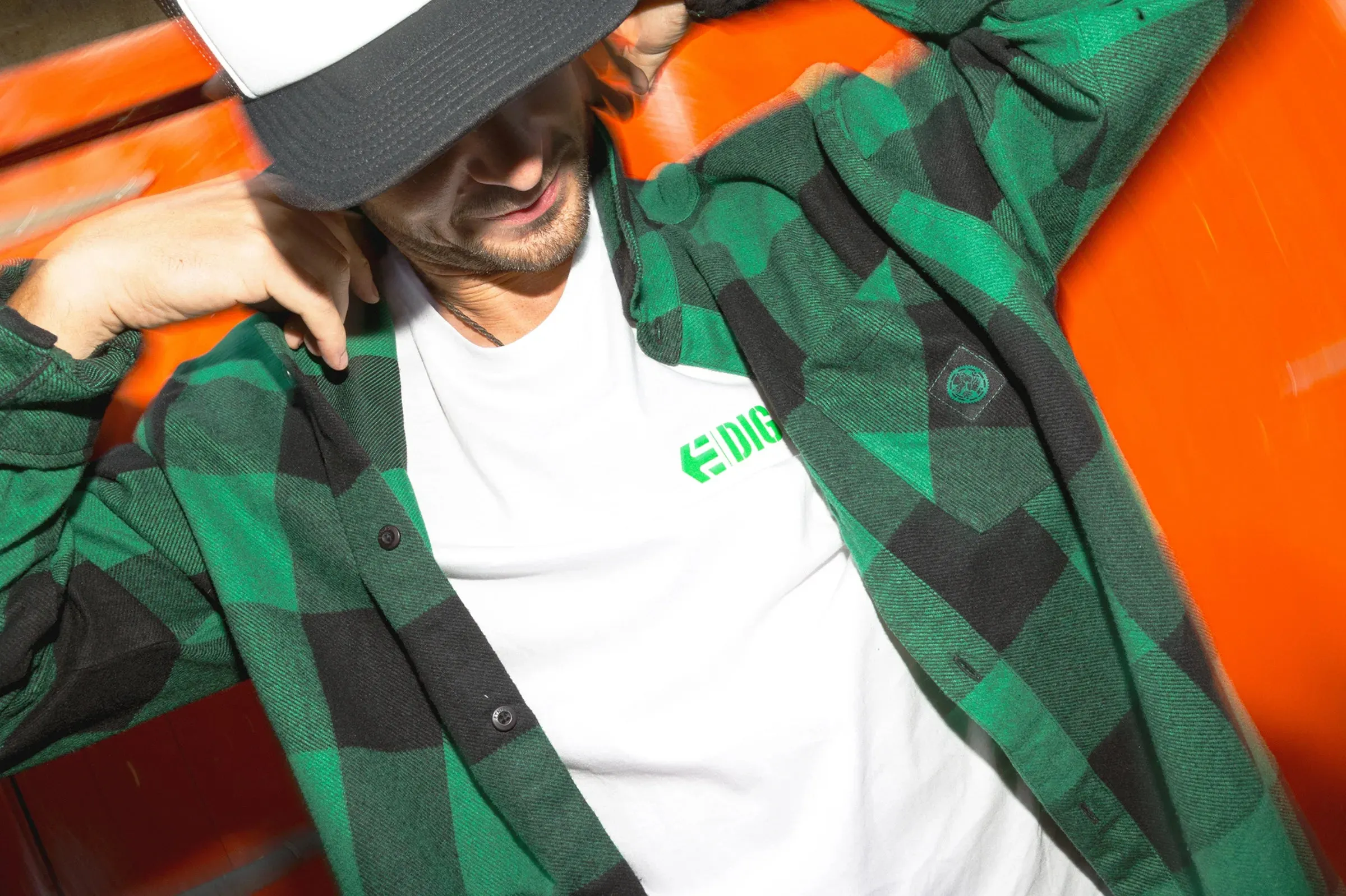 Etnies x Dig Longsleeve Flannel Shirt Green / Black