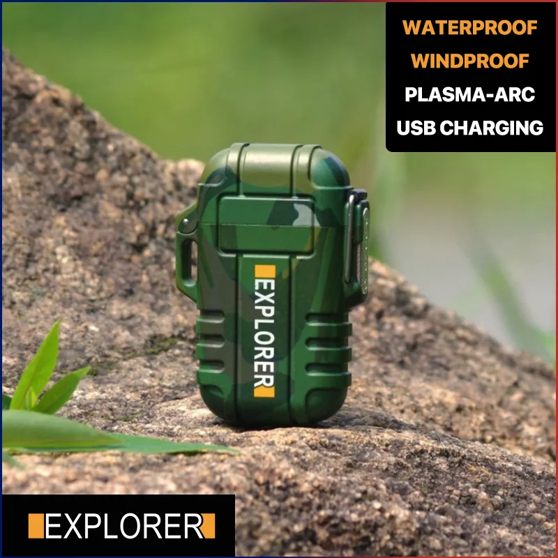 Explorer Camo Plasma Rechargeable Waterproof Electric Cigarette Lighter