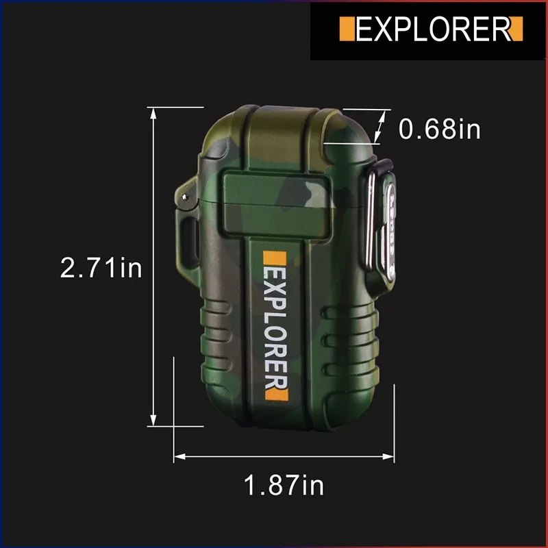 Explorer Camo Plasma Rechargeable Waterproof Electric Cigarette Lighter