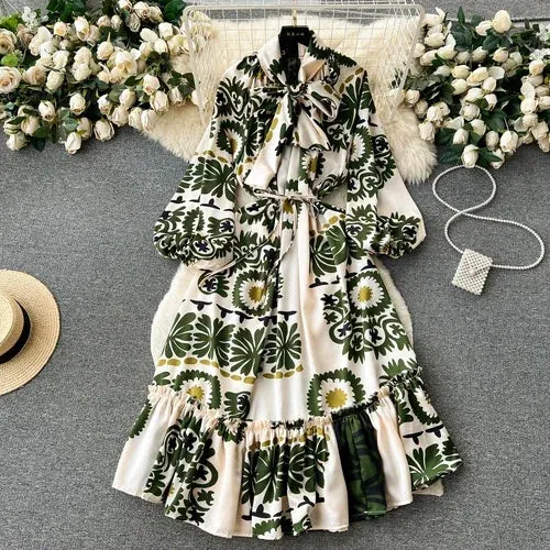 Floral Print Elegant Dresses