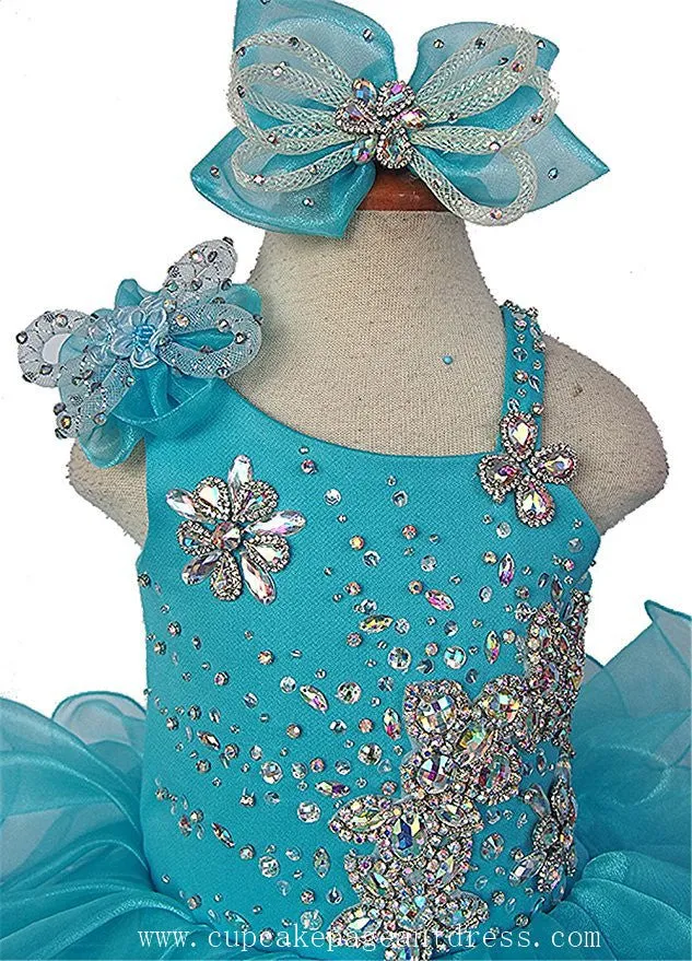 Glitz Beaded Bodice Little Princess Cupcake Pageant Dress