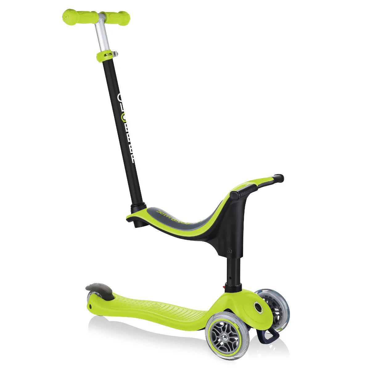 Globber GO UP Sporty Toddler Scooter With Seat - Lime Green