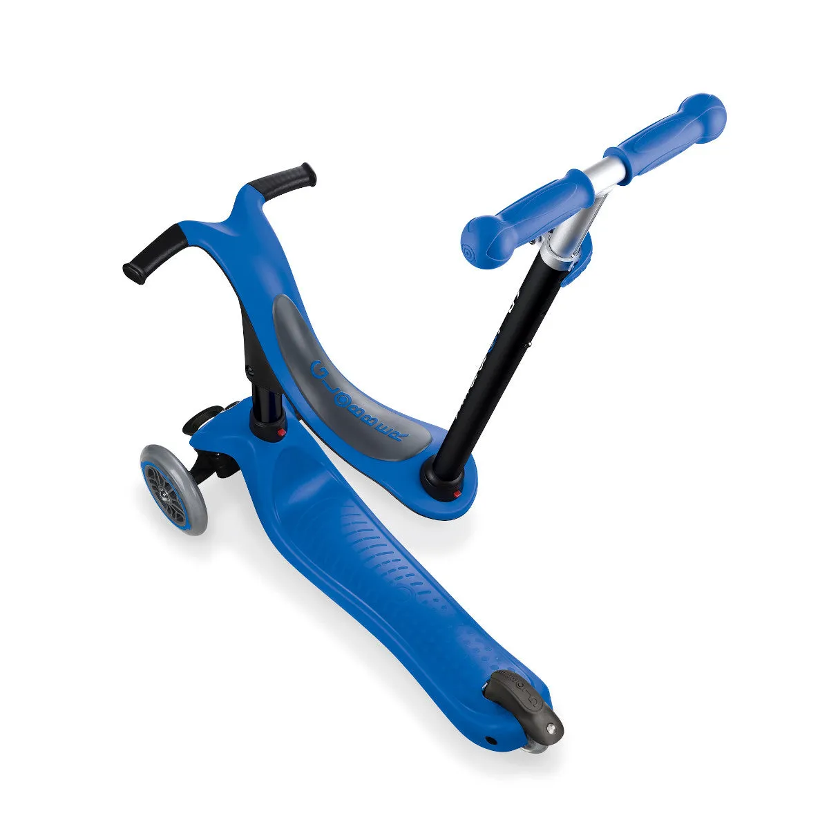 Globber GO UP Sporty Toddler Scooter With Seat - Navy Blue