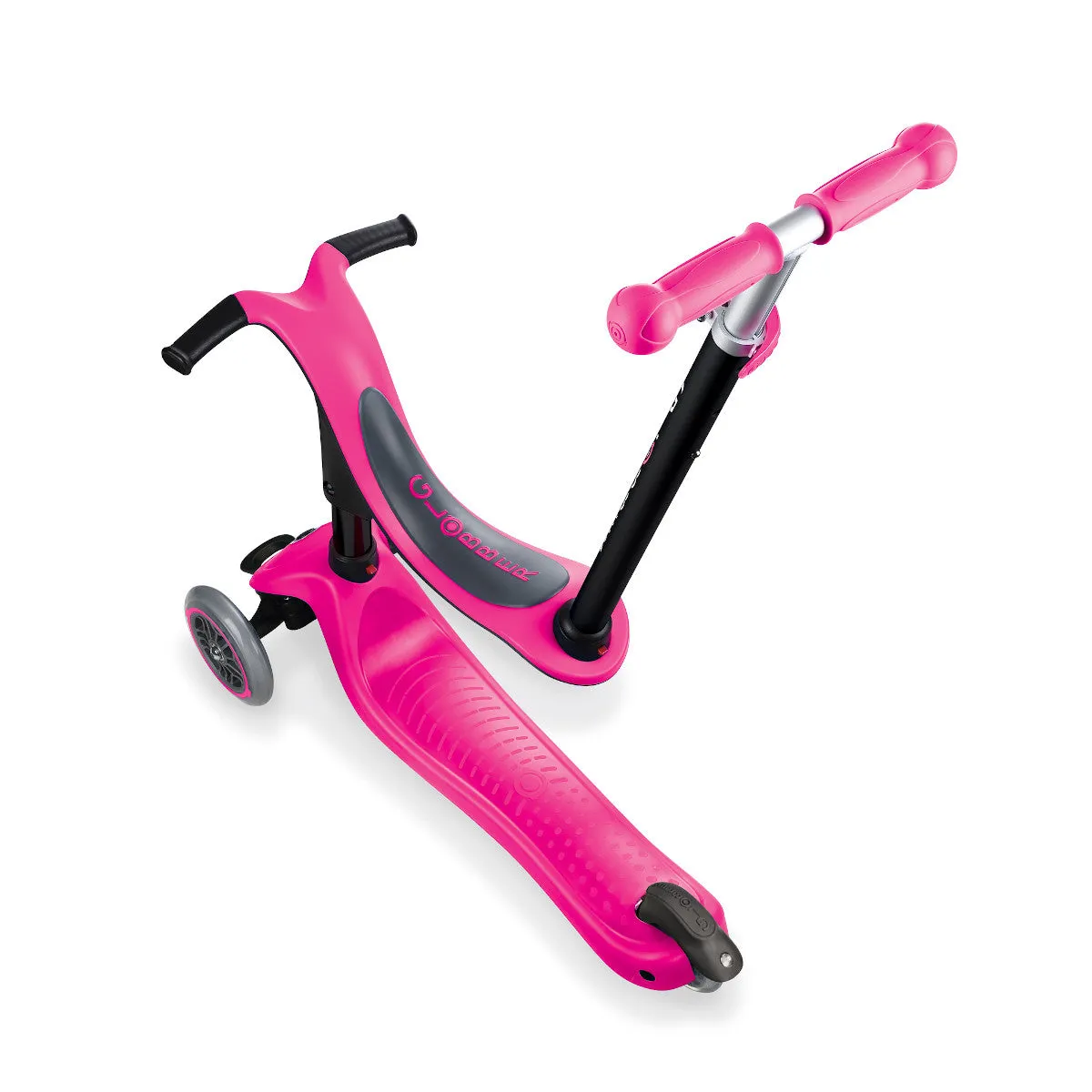 Globber GO UP Sporty Toddler Scooter With Seat - Pink