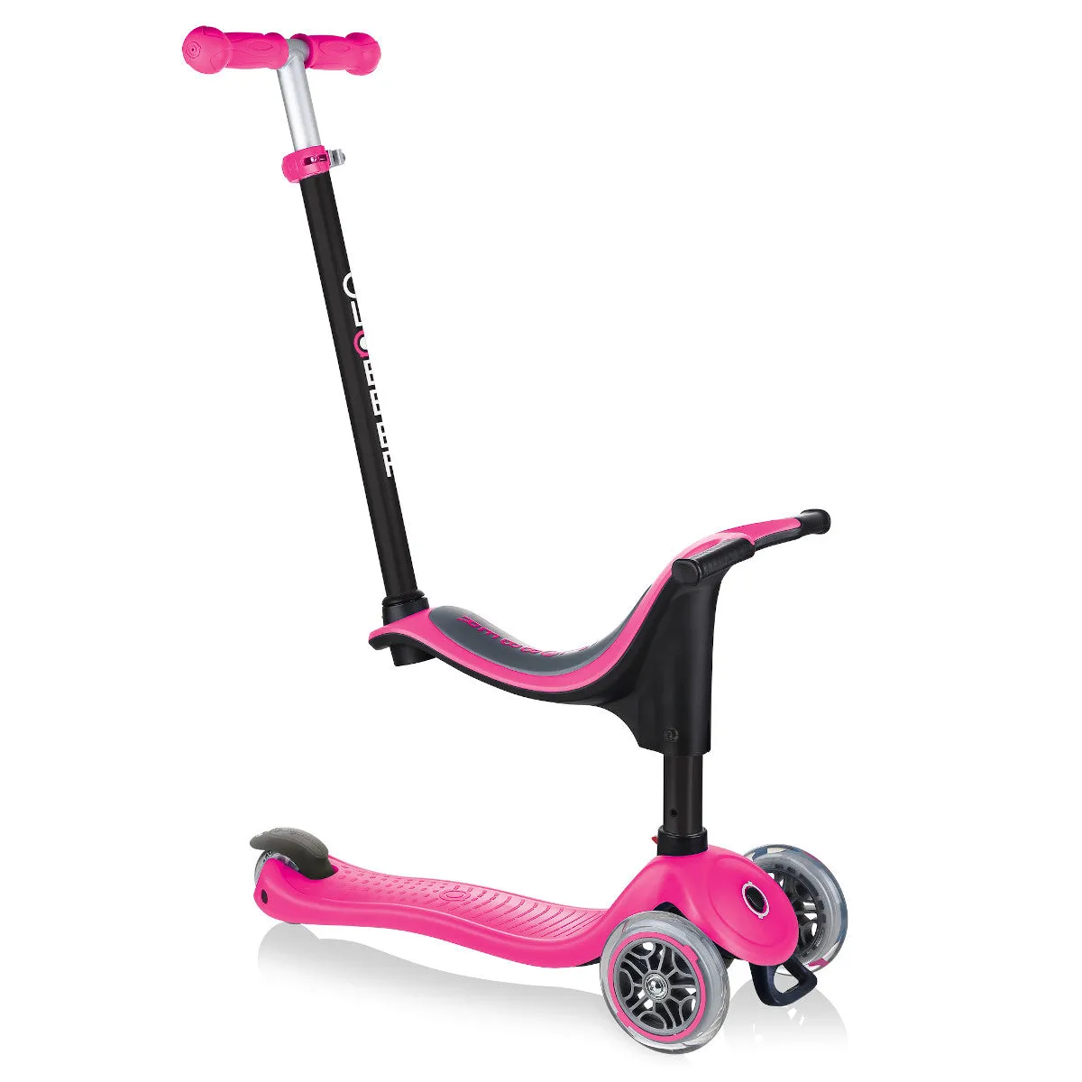 Globber GO UP Sporty Toddler Scooter With Seat - Pink