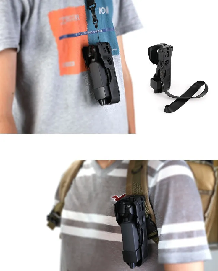 Hand-held Z-axis Shock Absorber Storage Box for DJI OSMO POCKET black
