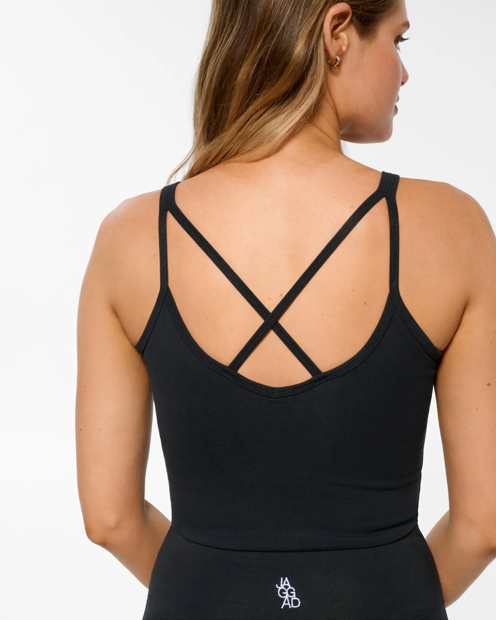 HYDE LONGLINE ACTIVCOMFORT CROP TANK BLACK