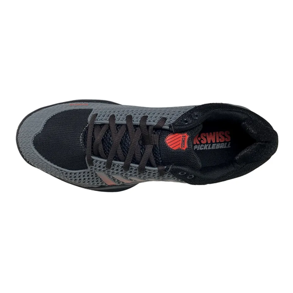 K-Swiss Express Light Grey, Black, & Orange Men's Pickleball Shoes