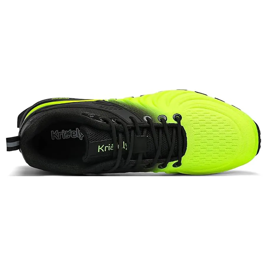 Kricely Mens Trail Running Shoes Breathable Lightweight Anti Slip Hiking Shoes with Vibram Outsole Shock Absorbing Design for Outdoor Trekking Gym Training Standard Fit