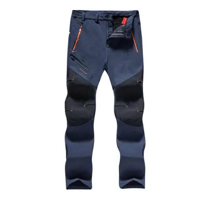 Oversized Men Winter Fleece Waterproof Outdoor Pants