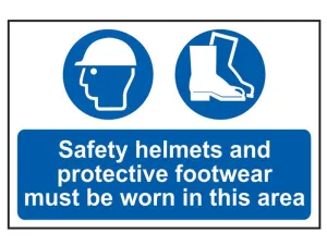 Scan Safety Helmets   Footwear To Be Worn Pvc 600 X 400Mm