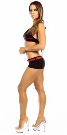 Sexy Burn Adjustable Tie Athletic Ring Girl Gym Halter Top - Black/Red