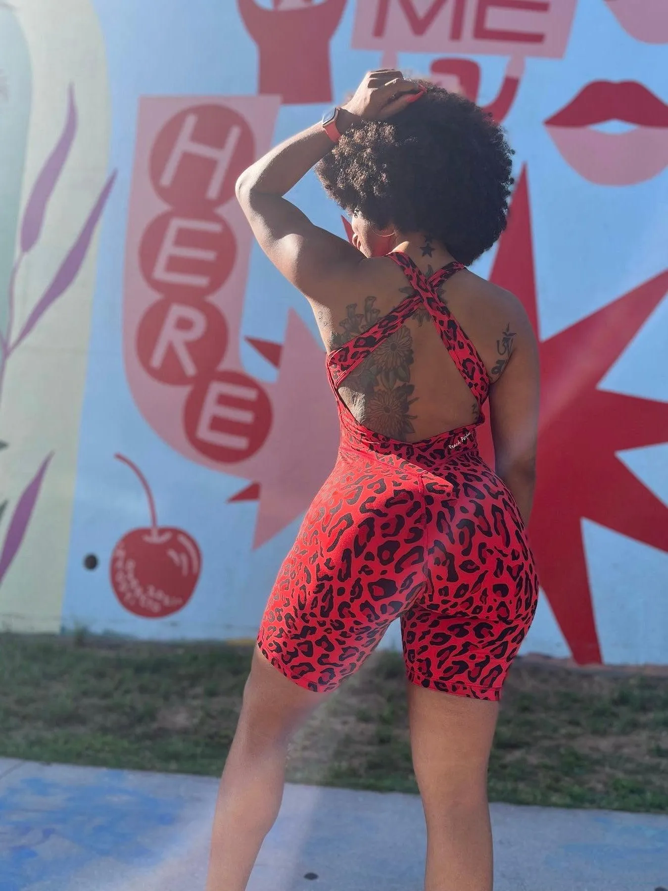 Spot Me Red Leopard Romper