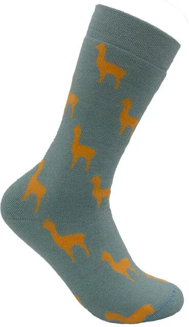Stylish Alpaca Smiles: Socks with Charming Faces