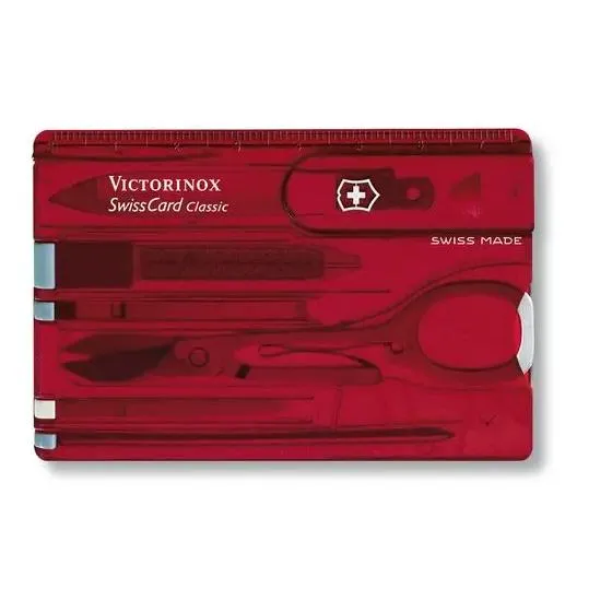 Swiss Card Ruby Clam pack 0.7100 Swiss Army Knife