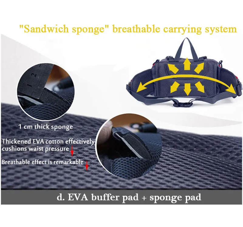 Waterproof Waist Bag for Climbing, Bouldering, Mounteneering and Trekking