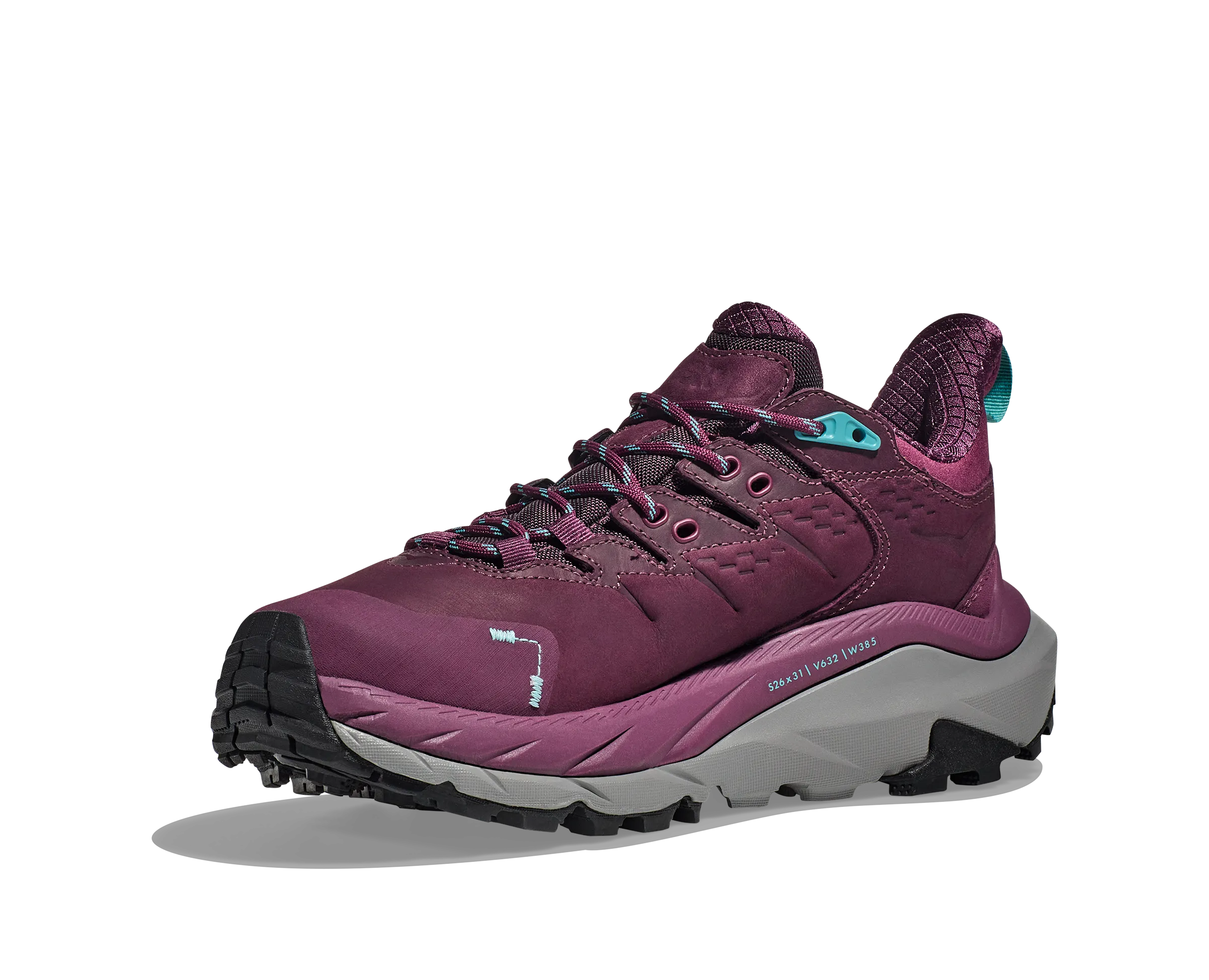 Women's Hoka Kaha 2 Low GTX Color: Grape Wine/Coastal  Shade