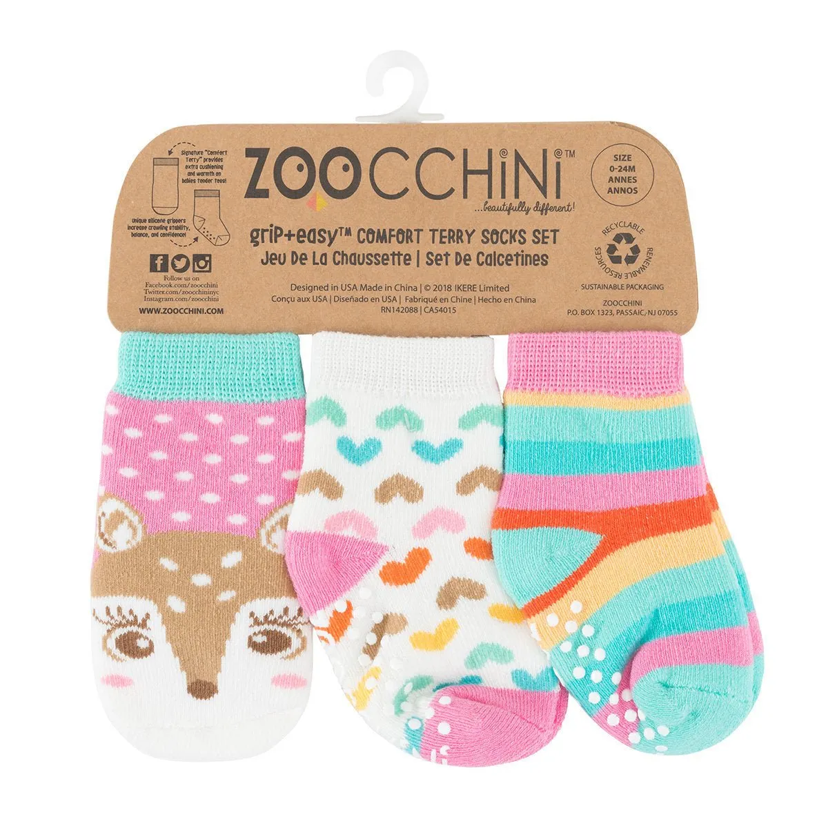 ZOOCCHINI - 3 piece Comfort Terry Socks Set - 0-24M